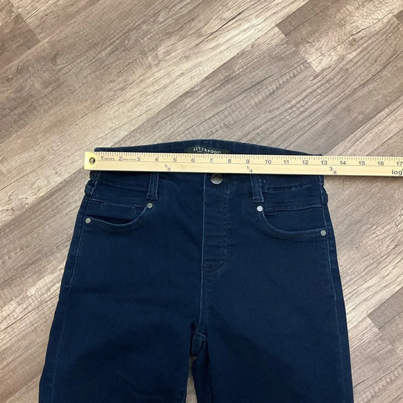 LIVERPOOL - GIA GLIDER ANKLE SKINNY JEAN easy pull-on waist faux fly front Sz S - Picture 4 of 7
